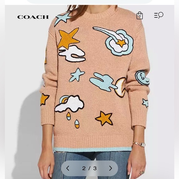 Coach Sweaters - COACH Outerspace Intarsia Crewneck Sweater